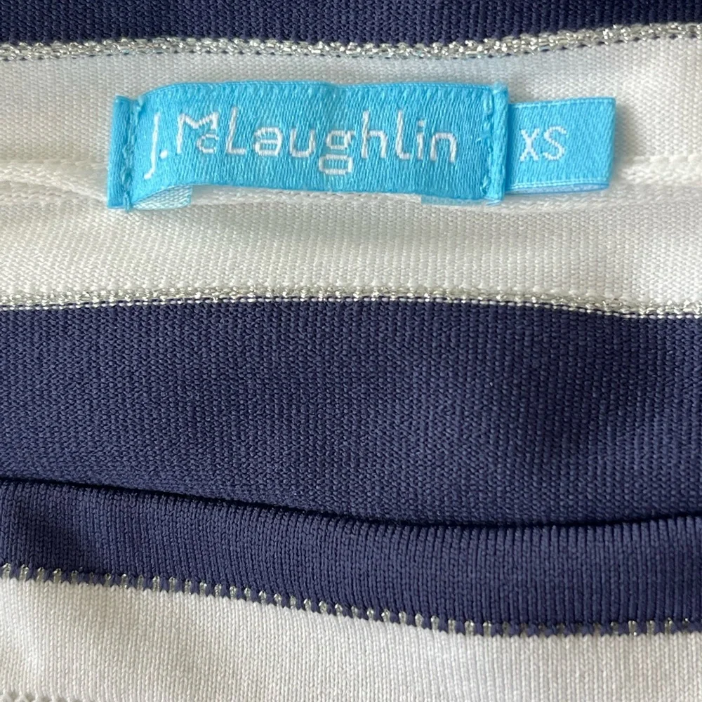 J. McLaughlin Blue White Stripe Nicola Skirt Size XS - Picture 10 of 10